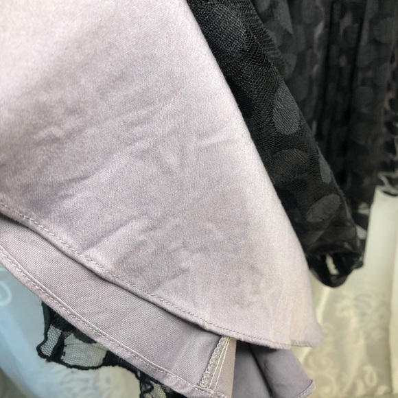 LIKE NEW! PORTMANS Size 8 Silk & chiffon Black formal short dress - Picture 12 of 15